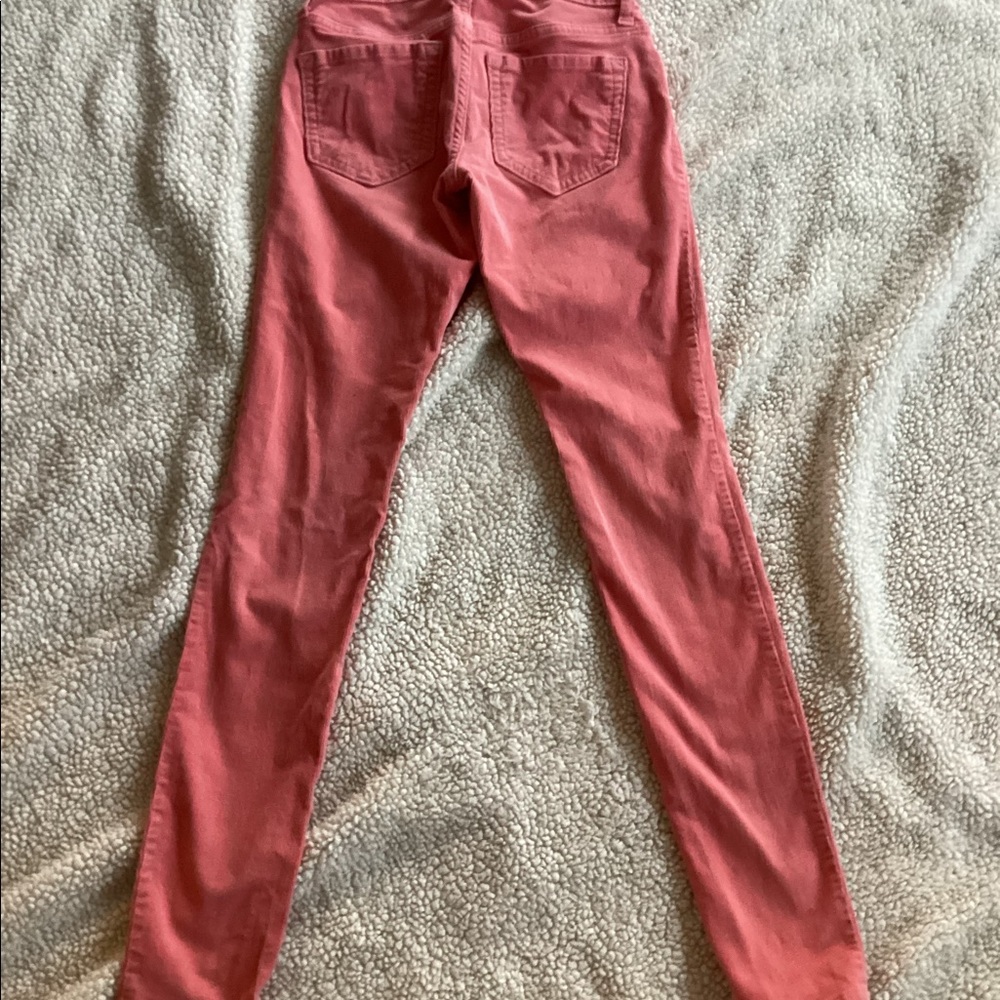 Girls old navy skinny corduroy Pants; coral